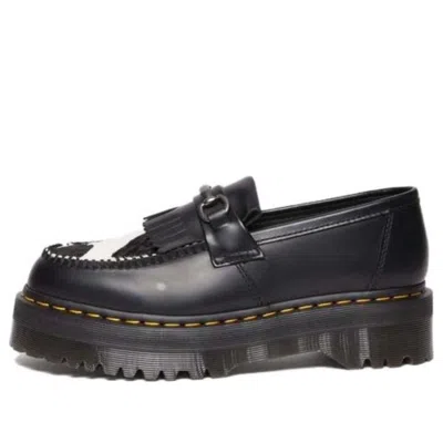 Dr. Martens' Dr.martens Adrian Snaffle Hair On & Leather Cow Print Kiltie Loafers 'black'