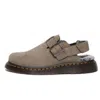 Dr. Martens' Dr.martens Jorge Ii Faux Fur Lined Nubuck Slingback Mules 'nickel Grey'