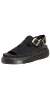 Dr. Martens' Dunnet Flower Buttersoft Leather Sandals In Black