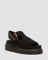 Dr. Martens' Dunnet Flower Buttersoft Leather Sandals In Black