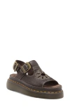 Dr. Martens Dunnet Flower Slingback Sandal In Kelp Brown
