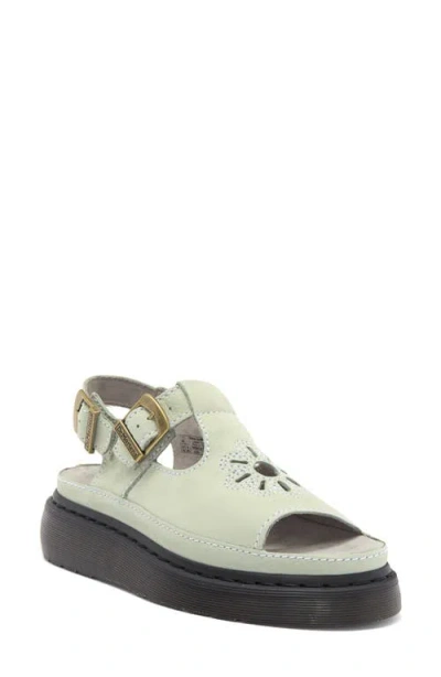 Dr. Martens Dunnet Flower Slingback Sandal In Sage Green Buttersoft