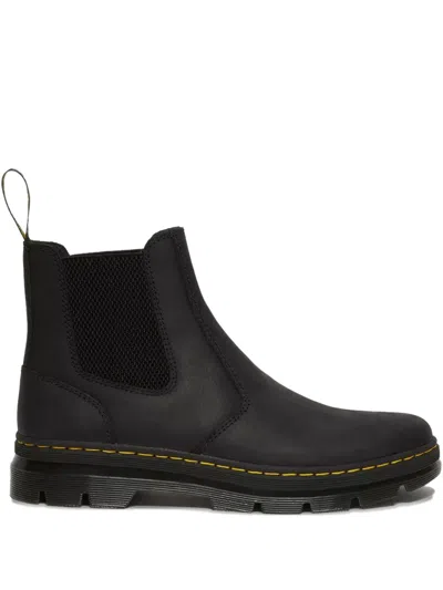 Dr. Martens' Elastic-panel Leather Boots In Black