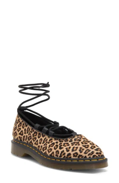 Dr. Martens' Dr. Martens Elphie Ankle Wrap Flat In Leopard Hair On