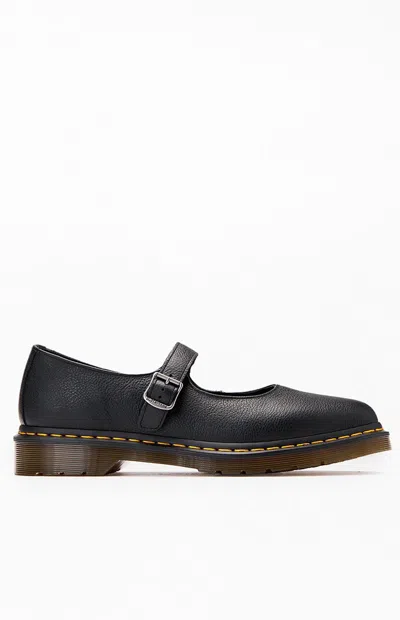 Dr. Martens Elphie Leather Mary Jane Sneakers In Black