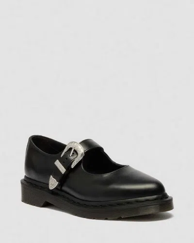 Dr. Martens Elphie Mary Jane Atlas Leder Schuhe In Black