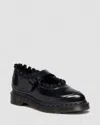 Dr. Martens Elphie Mary Jane Frill Leather Shoes In Black