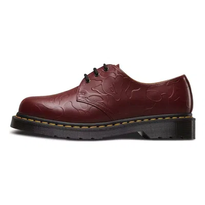 Dr. Martens Emboss 1461 X A Bathing Ape 'oxblood' In Brown