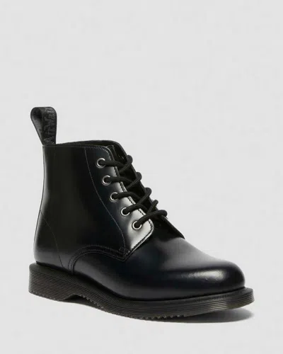 Dr. Martens' Emmeline Smooth Lace Up Boots In Black