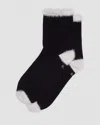 Dr. Martens Faux Fur Organic Cotton Blend Socks In Black