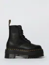 Dr. Martens Jadon Smooth Platform Lace-up Combat Boots In Black