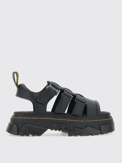 DR. MARTENS' FLAT SANDALS DR. MARTENS WOMAN COLOR BLACK,G93099002