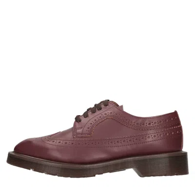 Dr. Martens Flat Shoes In Burgundy