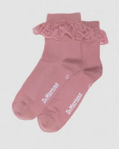 Dr. Martens Frill Organic Cotton Blend Socks In Pink