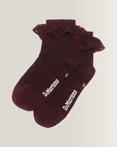 Dr. Martens Frill Organic Cotton Blend Socks In Brown