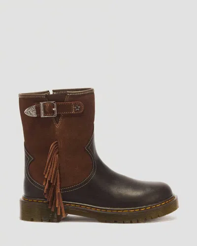 Dr. Martens Genaya Desert Rodeo Y Leather & Suede Rigger Boots In Brown