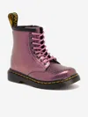 Dr. Martens Dr Martens Girls 1460 Reptile Embossed Leather Boots In Pink