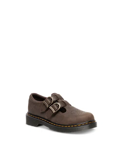 Dr. Martens Girls' 8065 Leather Mary Janes Toddler, Little Kid In Brown