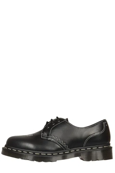 Dr. Martens' Gothic Amerciana Oxford Shoes In Black Wanama