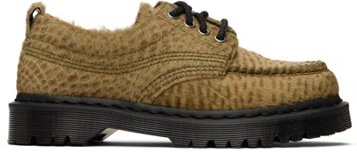 Dr. Martens Green Lowell Hair On Leather Moc Toe Derbys