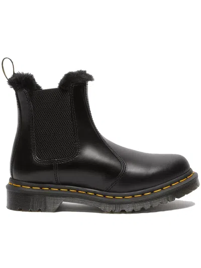 Dr. Martens Grey Leather 2976 Leonore In Black