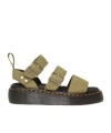 Dr. Martens' Khaki Gryphon Quad Sandals In Black