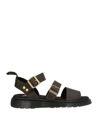 Dr. Martens Gryphon Dms Wyoming Man Sandals Dark Green Size 9 Leather In Multi