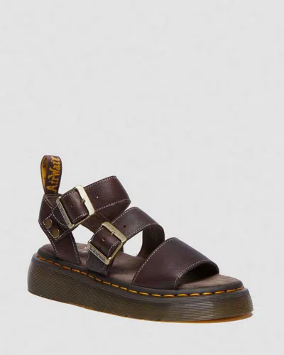 Dr. Martens Gryphon Atlas Leather Gladiator Sandals In Brown