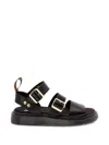 Dr. Martens Gryphon Atlas Leather Gladiator Sandals In Black