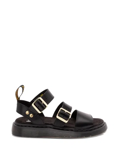 Dr. Martens Gryphon Quad Leather Sandals In Black