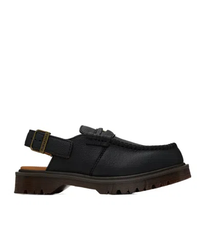 Dr. Martens' Half-heeled Flat Sandals In Black