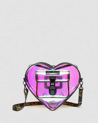 Dr. Martens' Heart Shaped Iridescent Transparent Backpack In Black,multi