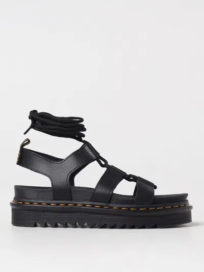DR. MARTENS FLAT SANDAL DR. MARTENS WOMAN COLOR BLACK,g73816002
