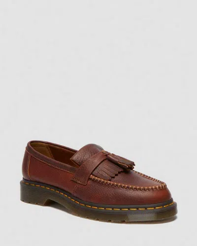 Dr. Martens' Adrian Ambassador Soft Leather Tassel Loafers In Braun