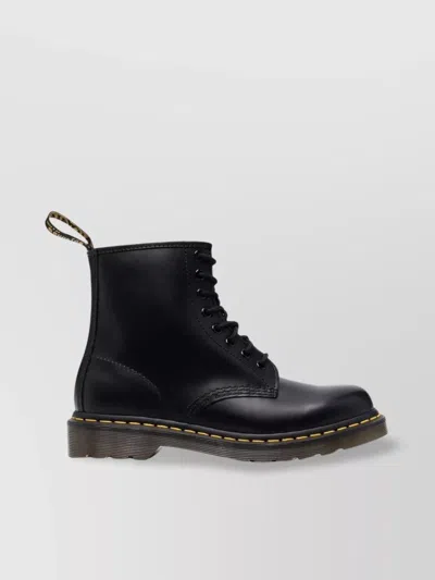 DR. MARTENS' ICONIC ROUND TOE RUBBER SOLE BOOTS