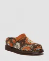 Dr. Martens' Isham Crochet Wool Suede Mules In Tan