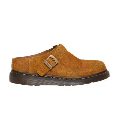 Pre-owned Dr. Martens' Dr. Martens Isham Marbled Suede Slingback Mule 'brown Mustard' | Men's Size 8