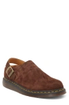 Dr. Martens' Isham Slingback Clog In Dark Brown Desert Oasis Suede