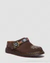 Dr. Martens' Isham Suede And Jacquard Mules