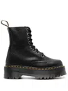 Dr. Martens 50mm Jadon Iii Pisa Leather Platform Boots In Black