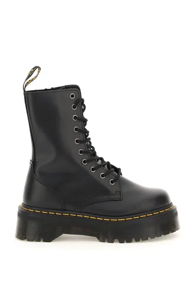Dr. Martens' Jadon Hi Leather Platform Boots In Black