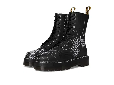 Dr. Martens Jadon Hi Solar Flare Reclaimed Leather Platform Boots In Black