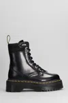 Dr. Martens' Jadon Hdw Ii Combat Boots In Black Leather In Black