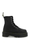 Dr. Martens' Round Toe Boots With Treaded Rubber Sole
