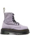 Dr. Martens' Herren Jadon Iii Buttersoft Leder Plateaustiefel In Lavender Frost Buttersoft