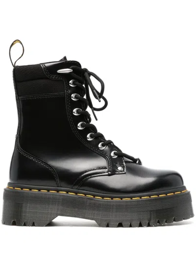Dr. Martens' Jadon Leather Combat Boots In Black