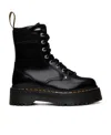 Dr. Martens Jadon Leather Combat Boots In Black