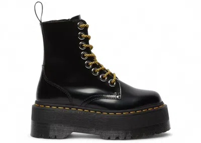 Pre-owned Dr. Martens Jadon Max Platform Buttero Leather Boot (women's) Sneakers In Black