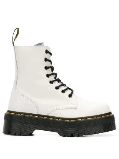Dr. Martens' Dr. Martens Jadon Polished Smooth Booties In White