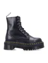 Dr. Martens Jadon Smooth Leather Platform Boots In Black In Black
